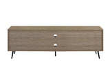 Acme - Wafiya Tv Stand LV00790 Rustic Oak, White & Black Finish