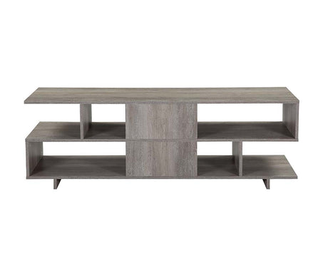 Acme - Abhay Tv Stand LV00794 Grey Oak Finish