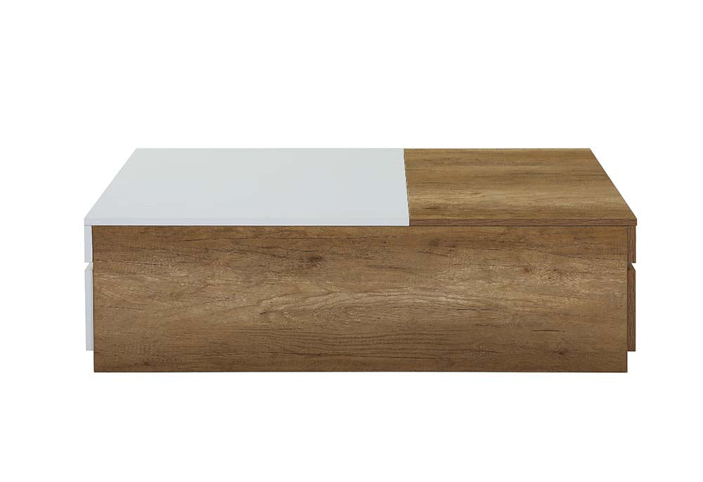 Acme - Aafje Coffee Table LV00797 Oak & White Finish