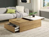 Acme - Aafje Coffee Table LV00797 Oak & White Finish