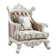 Acme - Vanaheim Chair W/Pillow LV00805 Fabric & Antique White Finish