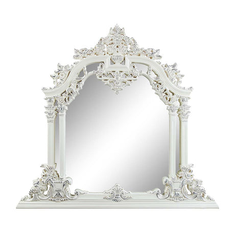 Acme - Vanaheim Mirror LV00807 Antique White Finish