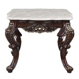 Benbek End Table LV00813 Marble & Antique Oak Finish | Acme | Home Elegance USA