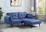 Acme - Nafisa Adjustable Sofa & Ottoman LV00823 Blue Fabric