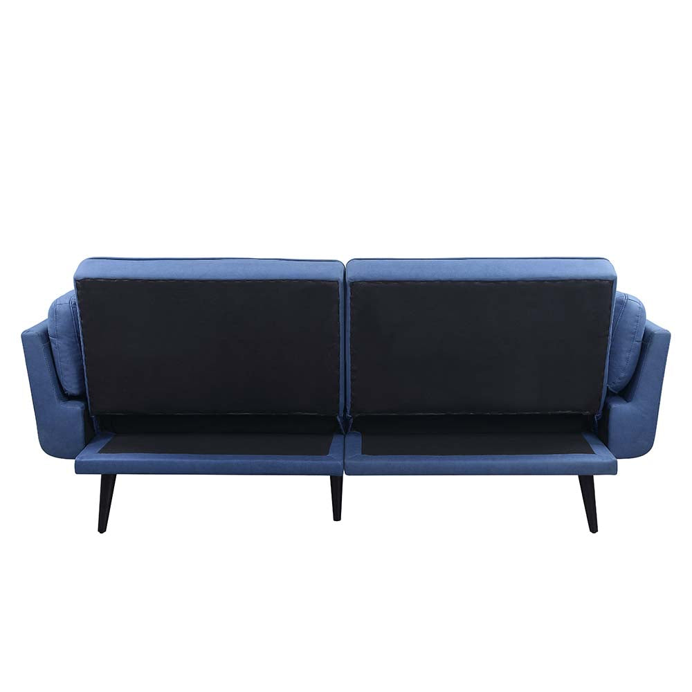 Acme - Nafisa Adjustable Sofa & Ottoman LV00823 Blue Fabric