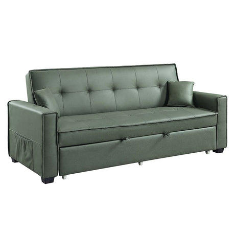 Acme - Octavio Adjustable Sofa W/2 Pillows LV00824 Green Fabric