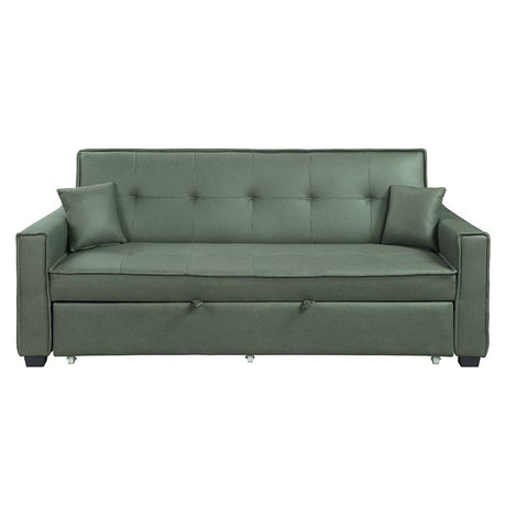 Acme - Octavio Adjustable Sofa W/2 Pillows LV00824 Green Fabric