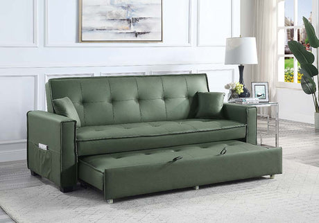 Acme - Octavio Adjustable Sofa W/2 Pillows LV00824 Green Fabric