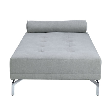 Acme - Quenti Sofa Bed W/Pillow LV00826 Gray Melange Velvet