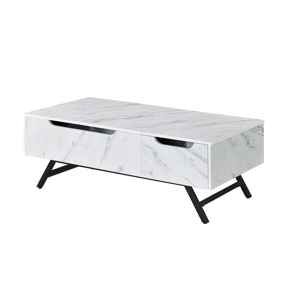 Acme - Throm Coffee Table W/Lift Top LV00830 White Finish