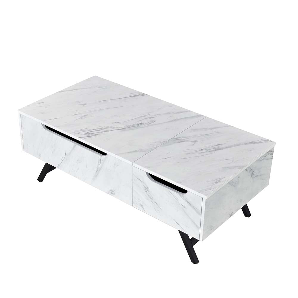 Acme - Throm Coffee Table W/Lift Top LV00830 White Finish