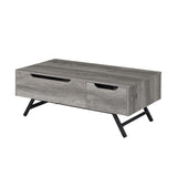 Acme - Throm Coffee Table W/Lift Top LV00832 Gray Oak Finish