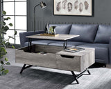 Acme - Throm Coffee Table W/Lift Top LV00832 Gray Oak Finish