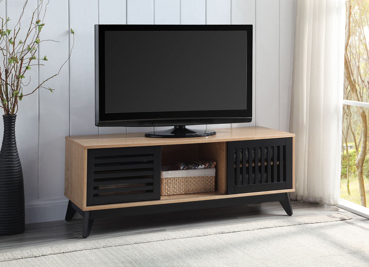 Acme - Gamaliel Tv Stand LV00858 Oak & Espresso Finish