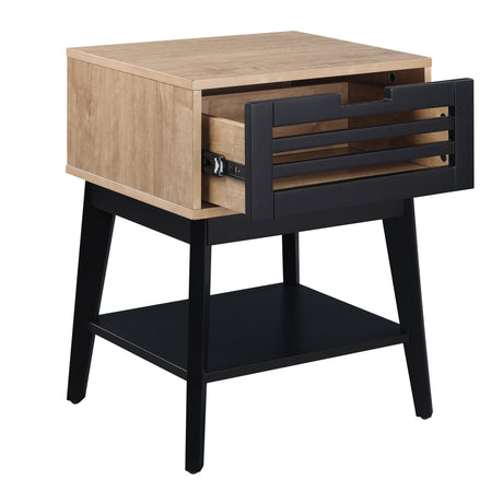 Acme - Gamaliel End Table LV00860 Oak & Espresso Finish