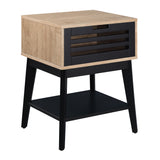 Acme - Gamaliel End Table LV00860 Oak & Espresso Finish