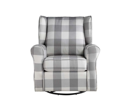 Acme - Patli Swivel Chair W/Glider LV00922 Gray Fabric