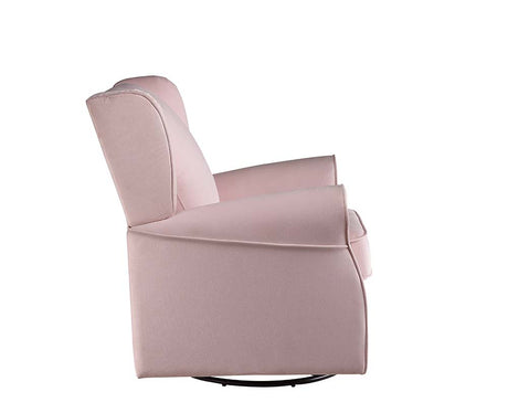 Acme - Tamaki Swivel Chair W/Glider LV00923 Pink Fabric