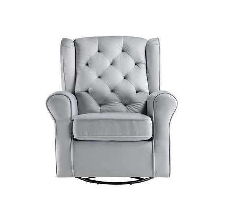 Acme - Zeger Swivel Chair W/Glider LV00924 Gray Fabric