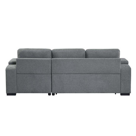 Acme - Kabira Sectional Sofa W/Sleeper & Storage LV00970 Gray Fabric