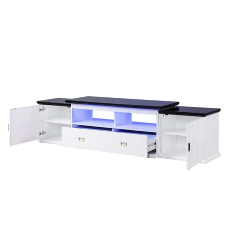 Barend Tv Stand W/Led LV00999 White & Black High Gloss Finish | Acme - LV00999 - Home Elegance USA - 4