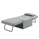 Bandit Adjustable Sofa W/Pillow LV01017 Gray Fabric | Acme | Home Elegance USA