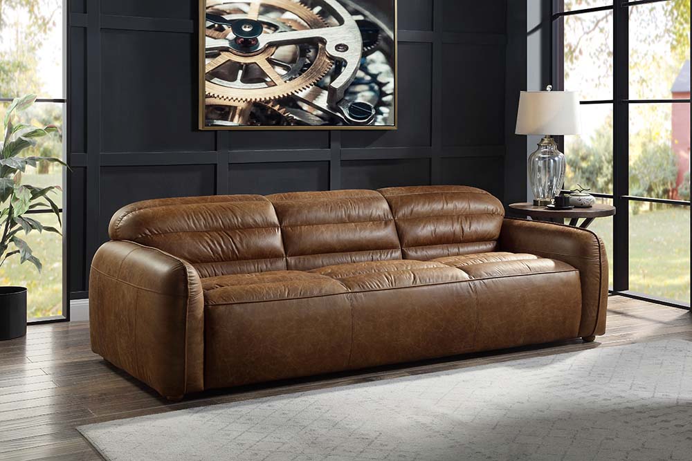 Acme - Rafer Sofa LV01020 Cocoa Top Grain Leather