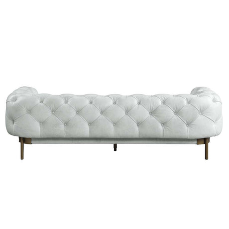 Acme - Ragle Sofa LV01021 Vintage White Top Grain Leather