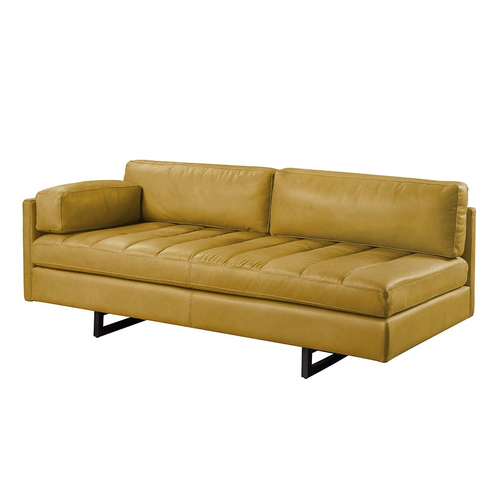 Acme - Radia Sofa W/Pillow LV01022 Turmeric Top Grain Leather