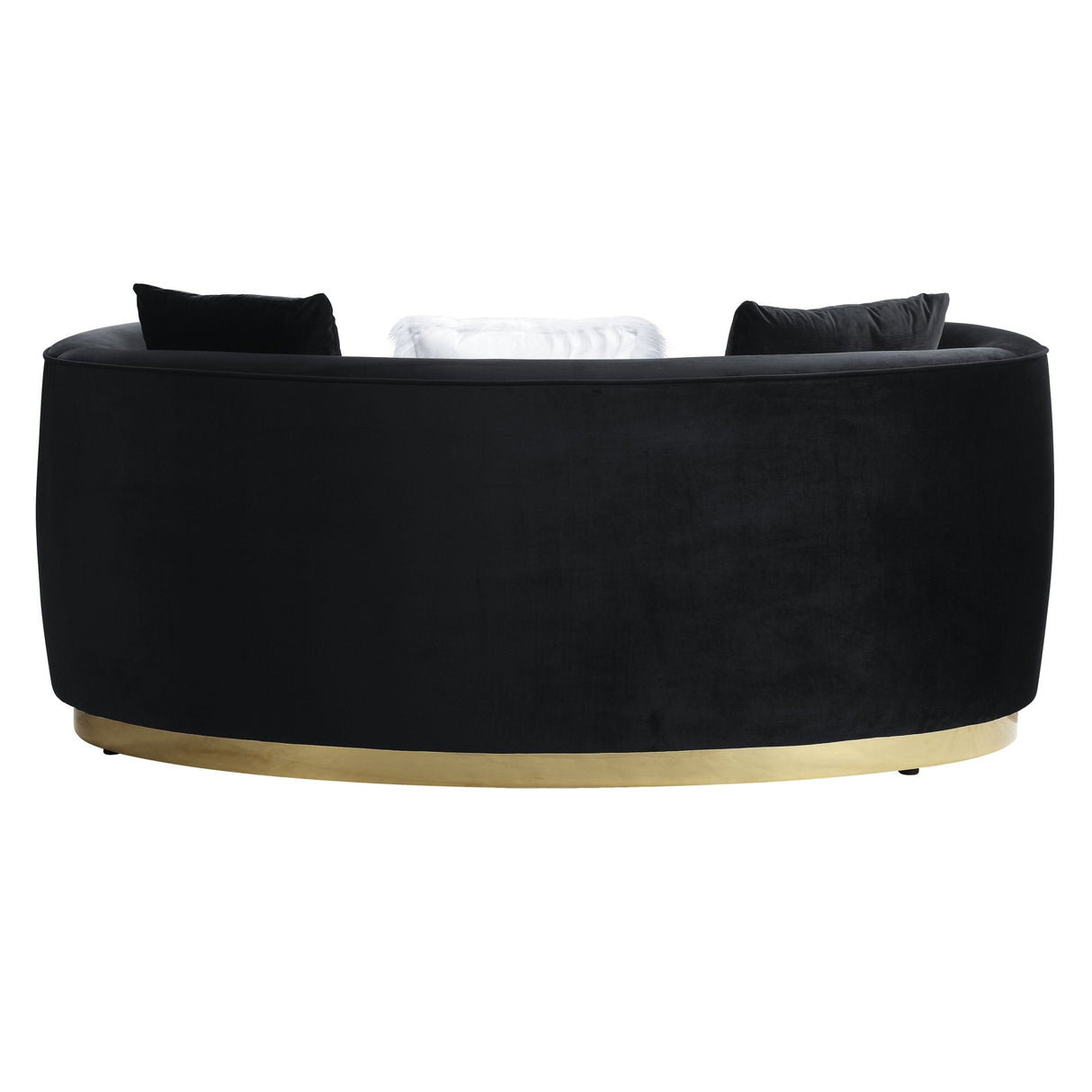 Achelle Loveseat W/3 Pillows LV01046 Black Velvet | Acme | Home Elegance USA