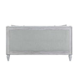 Acme - Katia Loveseat W/2 Pillows LV01050 Light Gray Linen & Weathered White Finish