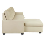 Dafina Sectional Sofa W/Sleeper LV01054 Beige Fabric | Acme - LV01054 - Home Elegance USA - 4