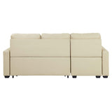 Dafina Sectional Sofa W/Sleeper LV01054 Beige Fabric | Acme | Home Elegance USA