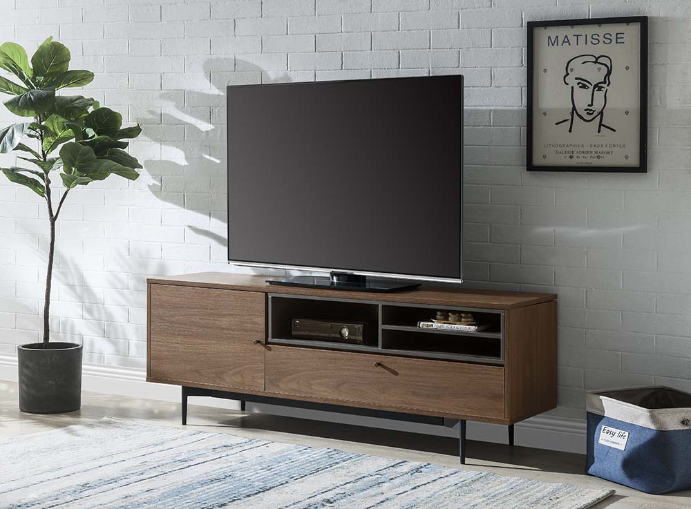 Acme - Hattie Tv Stand LV01073 Rustic Walnut Finish