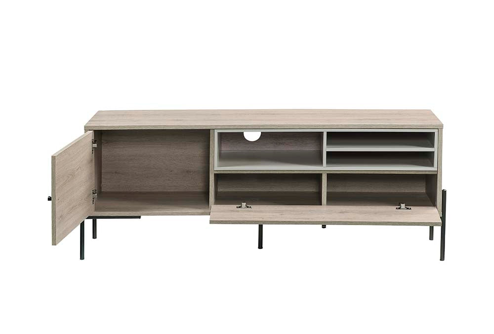 Acme - Hattie Tv Stand LV01074 Rustic Oak Finish