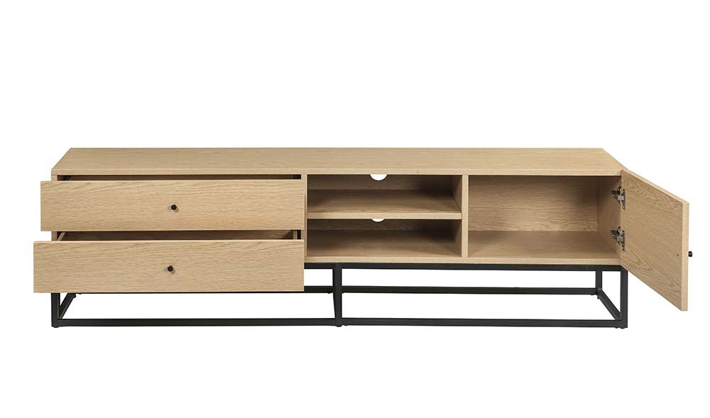 Acme - Isha Tv Stand LV01075 Oak Finish