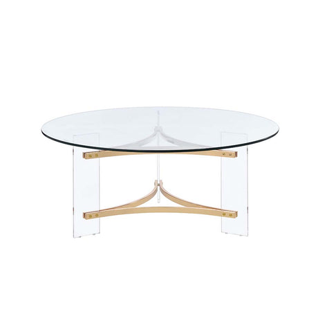 Acme - Sosi Coffee Table LV01083 Gold Finish