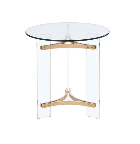 Acme - Sosi End Table LV01084 Gold Finish