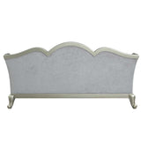 Acme - Qunsia Sofa W/5 Pillows LV01117 Light Gray Linen & Champagne Finish