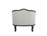 Acme - Samael Chair W/Pillow LV01129 Gray Linen & Dark Brown Finish