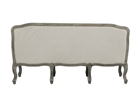 Acme - Tania Sofa W/3 Pillows LV01130 Cream Linen & Brown Finish