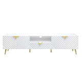 Acme - Gaines Tv Stand LV01138 White High Gloss Finish