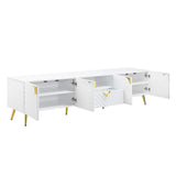 Acme - Gaines Tv Stand LV01138 White High Gloss Finish