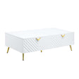 Acme - Gaines Coffee Table LV01139 White High Gloss Finish