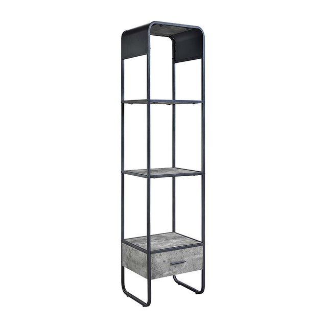 Acme - Raziela Tv Stand Side Pier LV01144 Concrete Gray & Black Finish