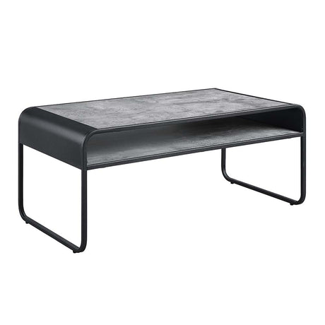 Acme - Raziela Coffee Table LV01145 Concrete Gray & Black Finish