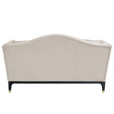 Acme - Tayden Loveseat W/4 Pillows LV01156 Beige Velvet