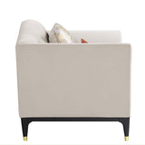 Acme - Tayden Chair W/2 Pillows LV01157 Beige Velvet