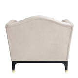 Acme - Tayden Chair W/2 Pillows LV01157 Beige Velvet