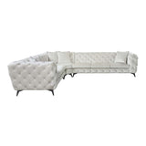 Atronia Sectional Sofa W/4 Pillows LV01160 Beige Fabric | Acme - LV01160 - Home Elegance USA - 3